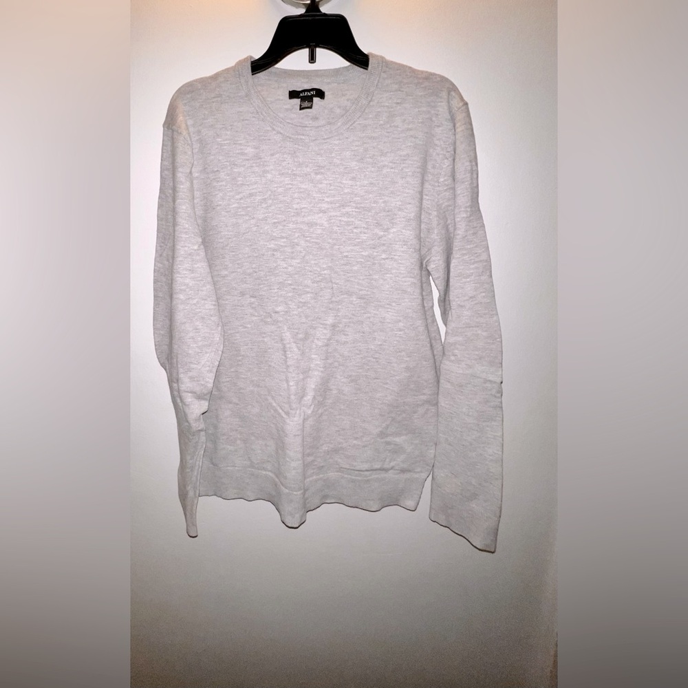 Alfani Mens sweater light gray size medium